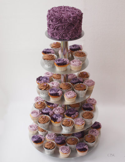 Lilla cupcakes-bryllupskage